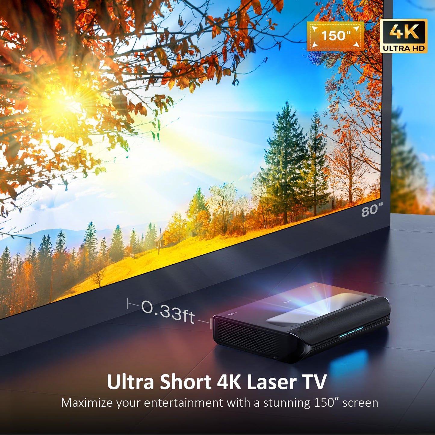NexiGo Aurora Pro, projetor a Laser Tricolor 4K