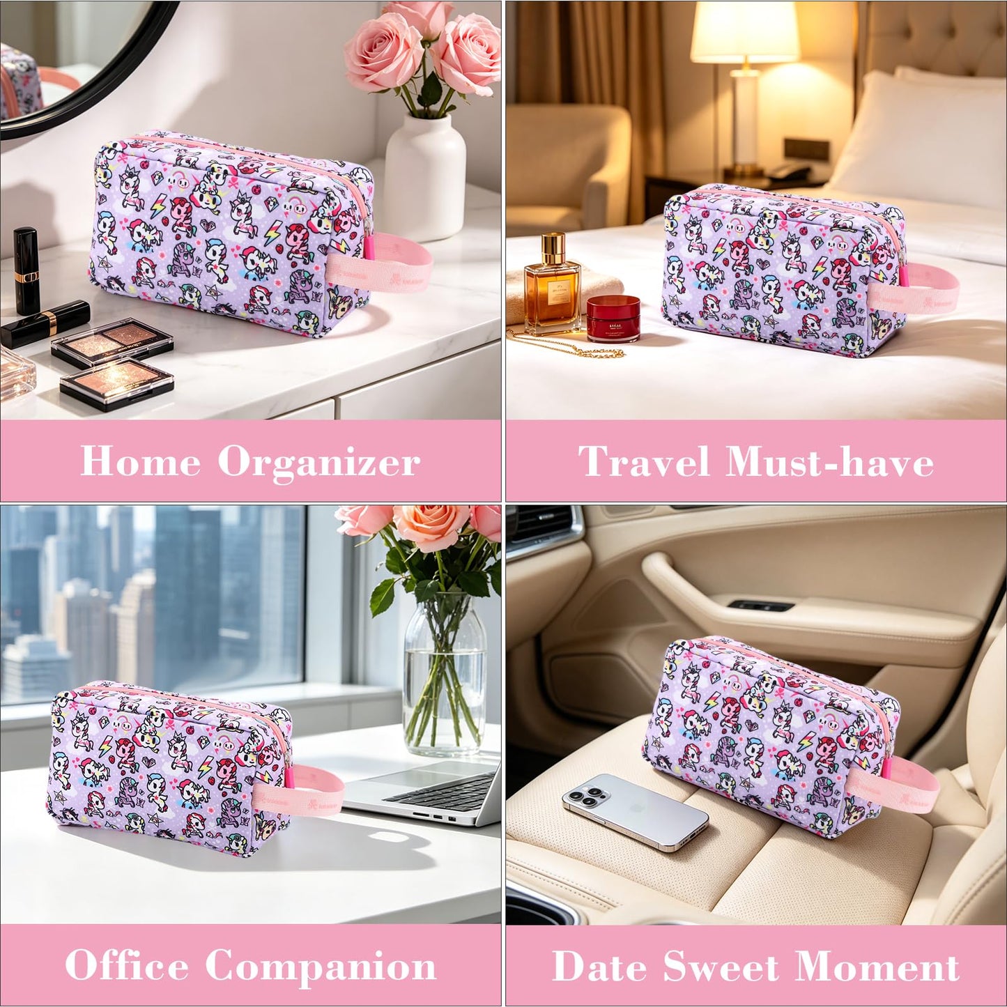 tokidoki Unicorno Bolsa de maquillaje de viaje