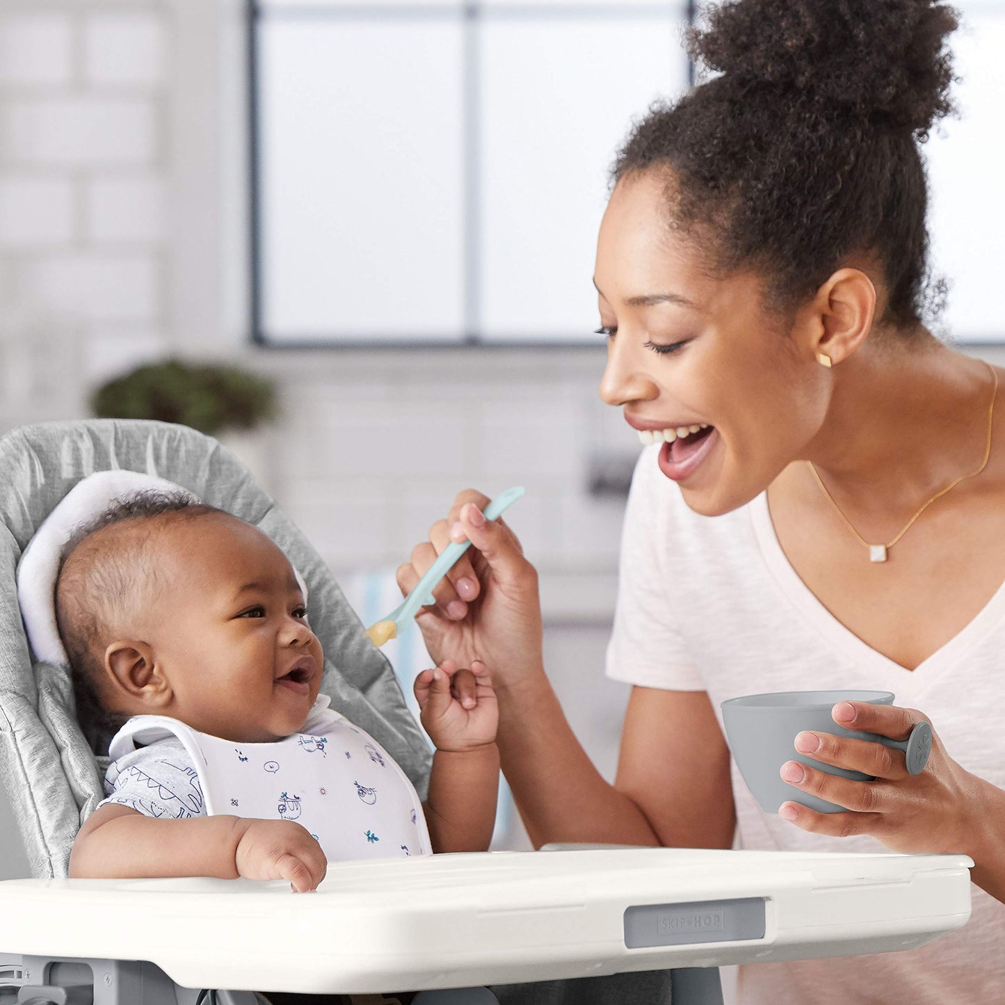 Cucharas Skip Hop Easy Feed Azul para Bebés