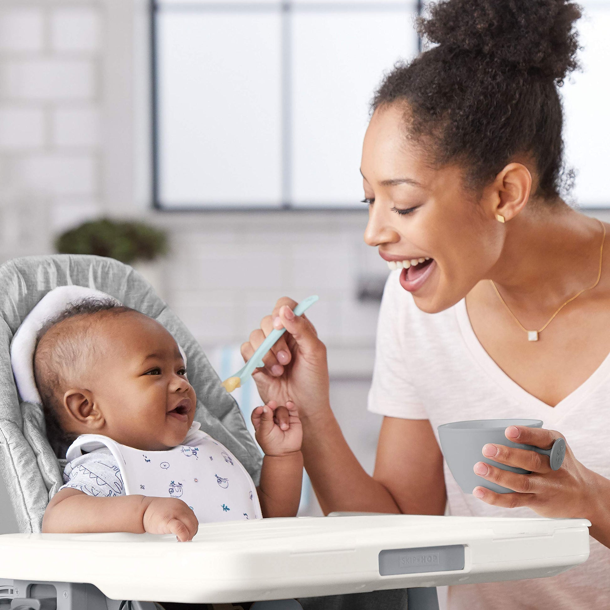 Cucharas Skip Hop Easy Feed Azul para Bebés