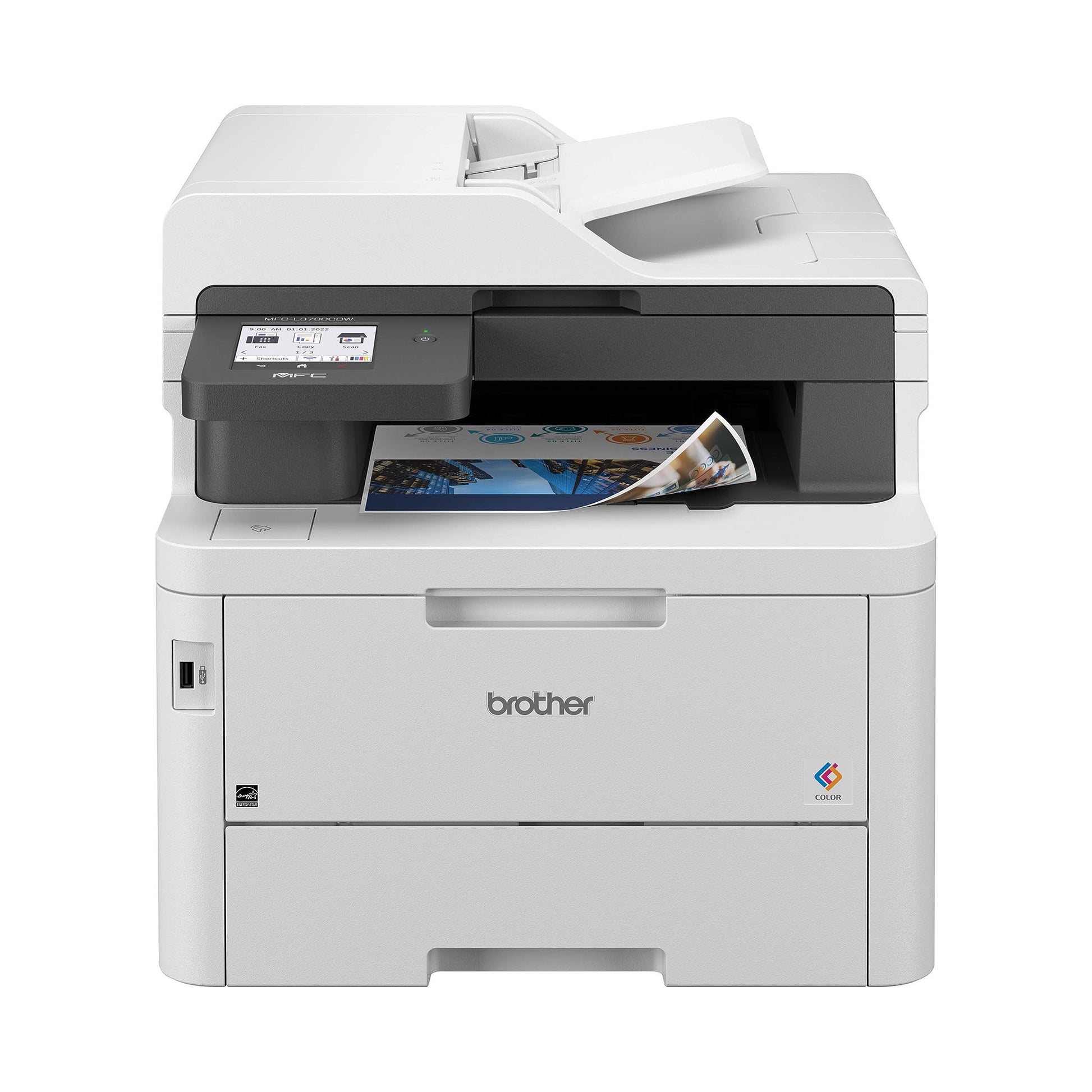 Brother MFC-L3780CDW Impresora Digital inalámbrica en Color Todo en uno con Salida de Calidad láser, Copia y escaneo dúplex de una Sola pasada, Incluye Prueba de suscripción de actualización de 4