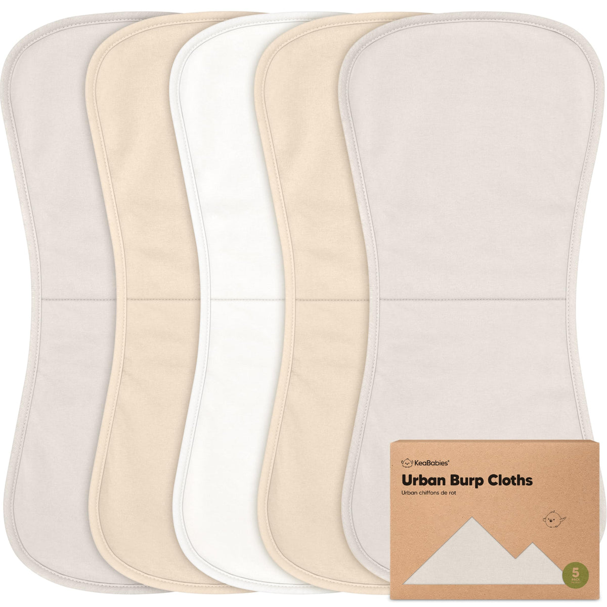 Paños Orgánicos para Eructos para Bebés y Niñas, Paquete de 5 Paños de Algodón Superabsorbentes para Bebés, Suaves y de Felpa para Escupir Recién Nacidos, Toallas de Bebé para Escupir Leche, Unisex