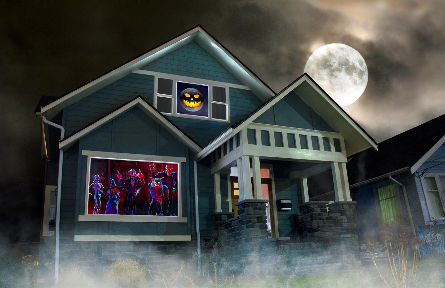 AtmosFX® Decoración digital de Halloween en USB incluye 8 efectos de video Atmosfx para Hallloween