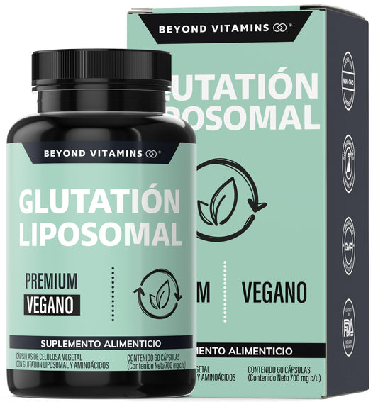 Beyond Vitamins | L-Glutation Liposomal Reducido | Potenciado con L-Glutamina, L-Glicina, Ácido Alfa Lipoico, Zinc y Selenio | 60 caps