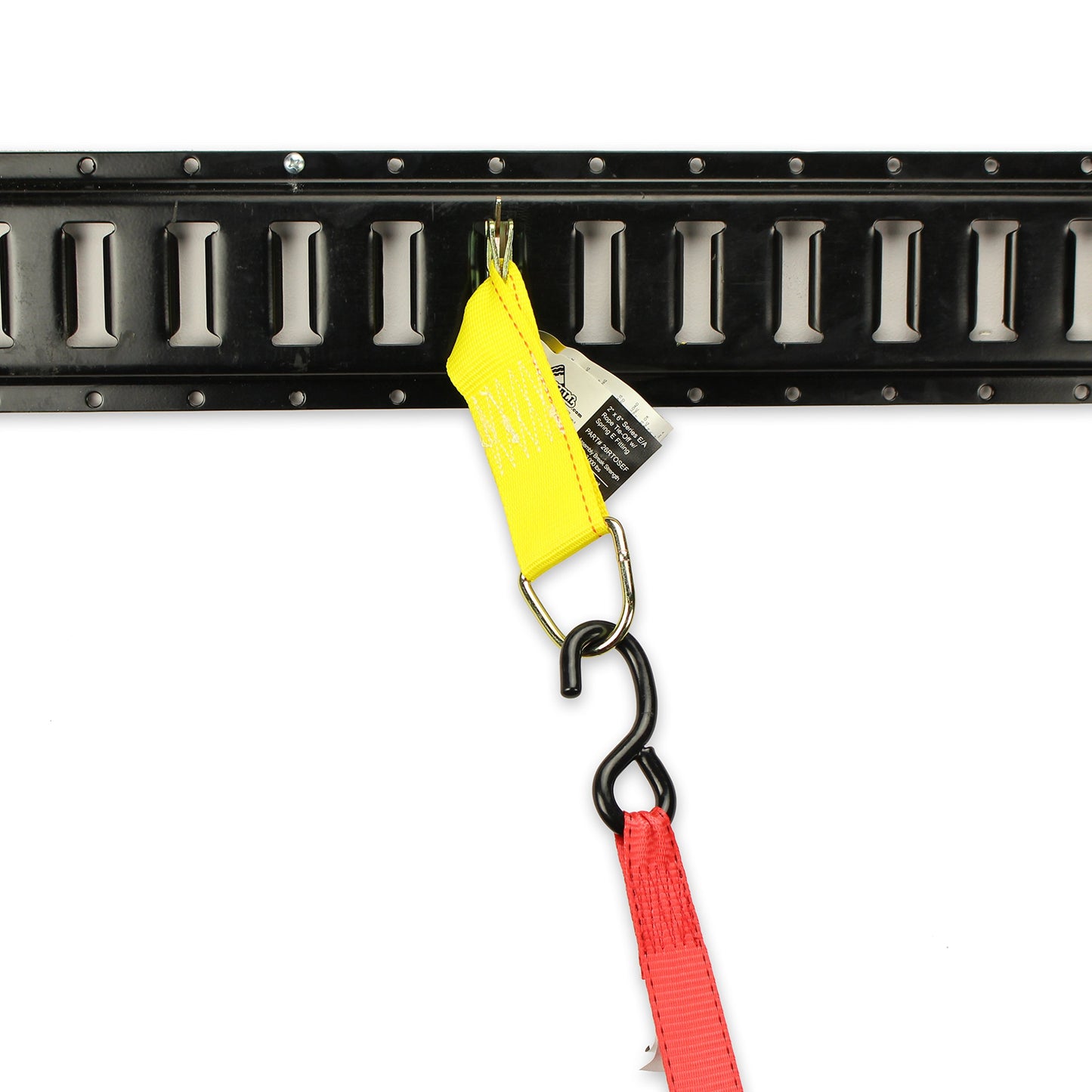 4 amarres de cuerda E-Track para carga, accesorios de camión con accesorios de resorte Etrack para amarre de carga en pastillas, camiones, furgonetas, remolques, 2 x 6 pulgadas, amarillos E Track (4)