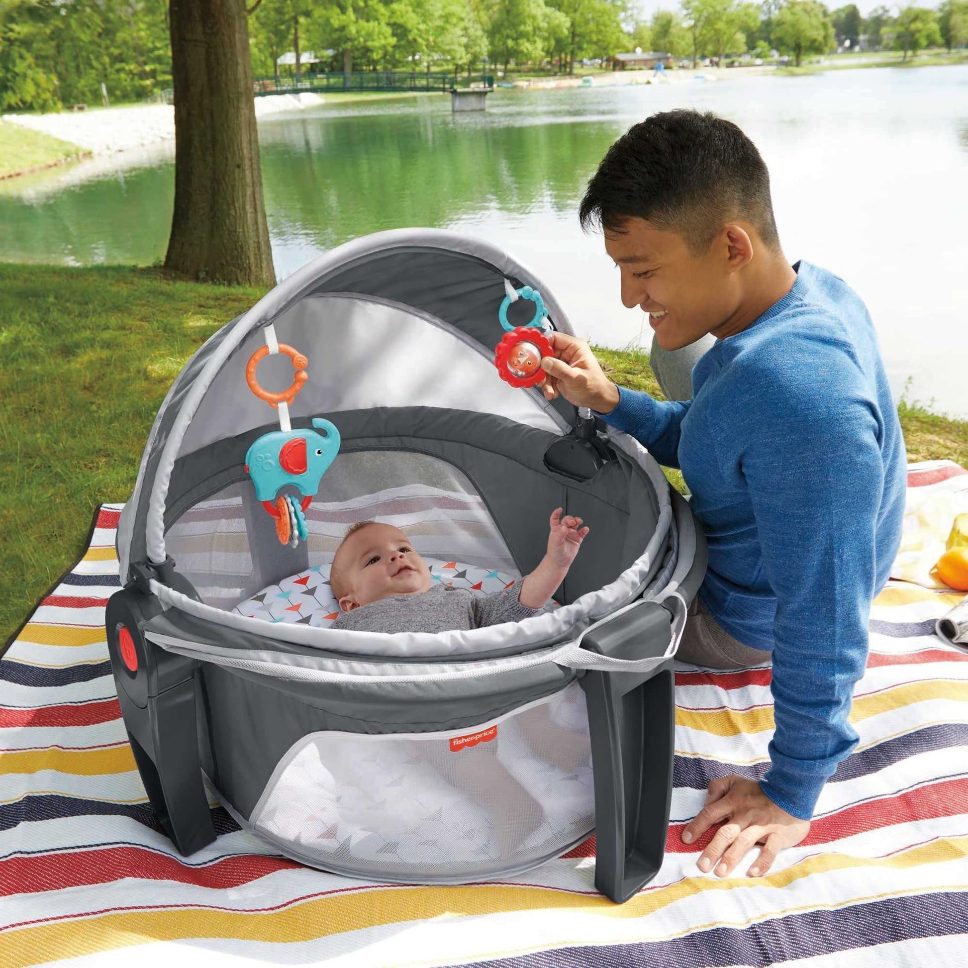 Fisher-Price - Domo para bebés portátil, múltiple