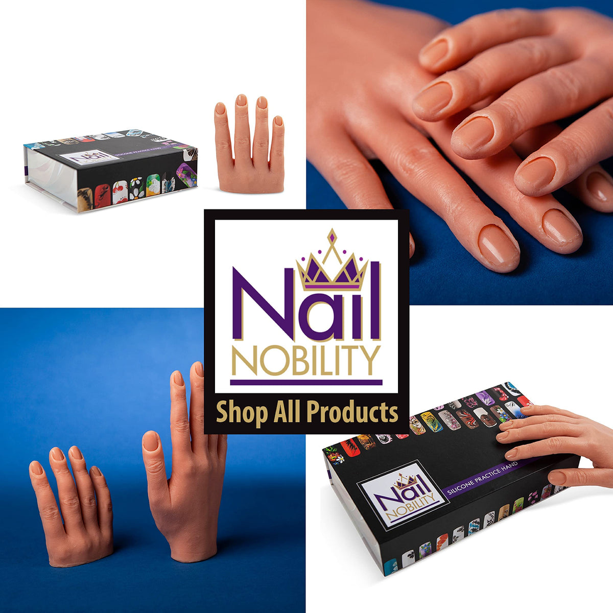 Kit de Uñas Nail Nobility Rojo para Práctica de Técnicas Profesionales