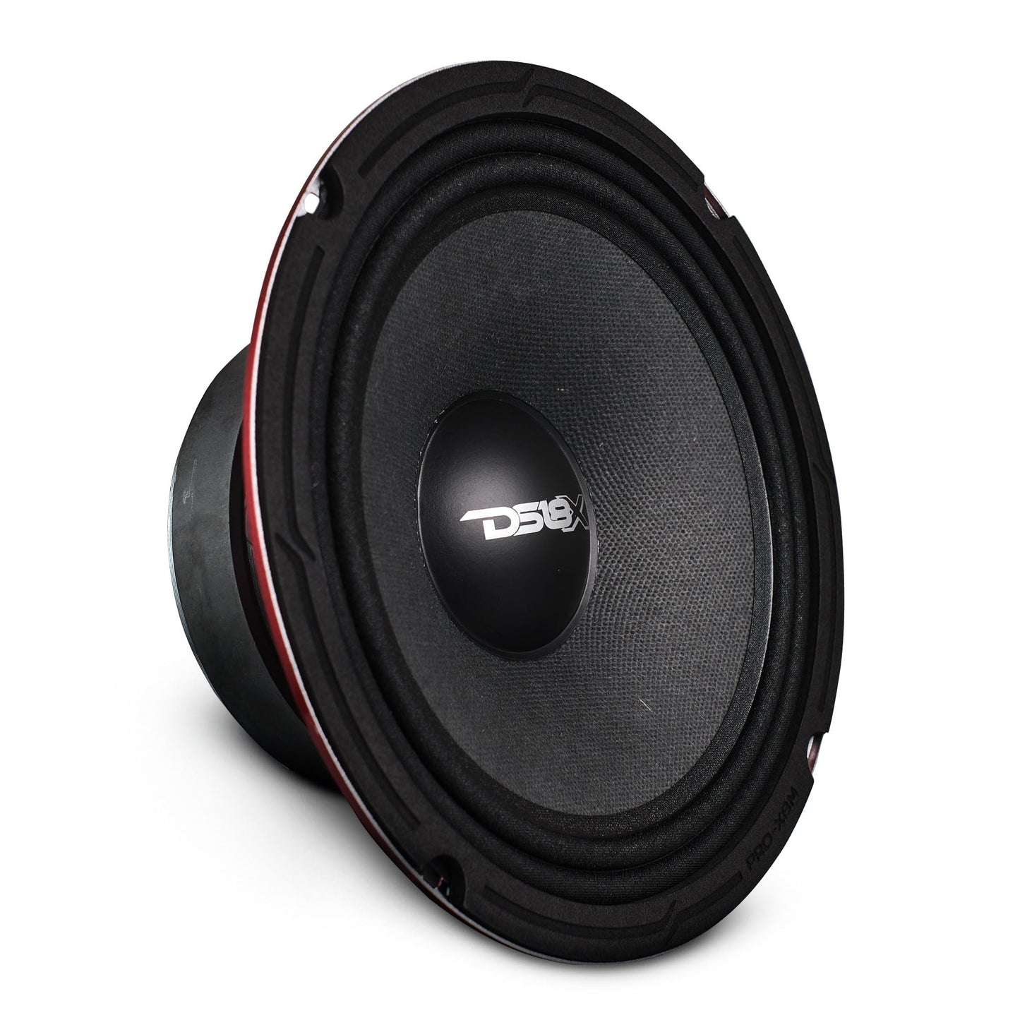 DS18 Pro-X8.4M - Altavoz de 8 Pulgadas, Rango Medio, Cesta de Acero Rojo, 550 W máximo, 275 W RMS, 4 ohmios - Altavoces de Puerta de Audio de Calidad Premium para Sistema de Sonido estéreo de Coche o