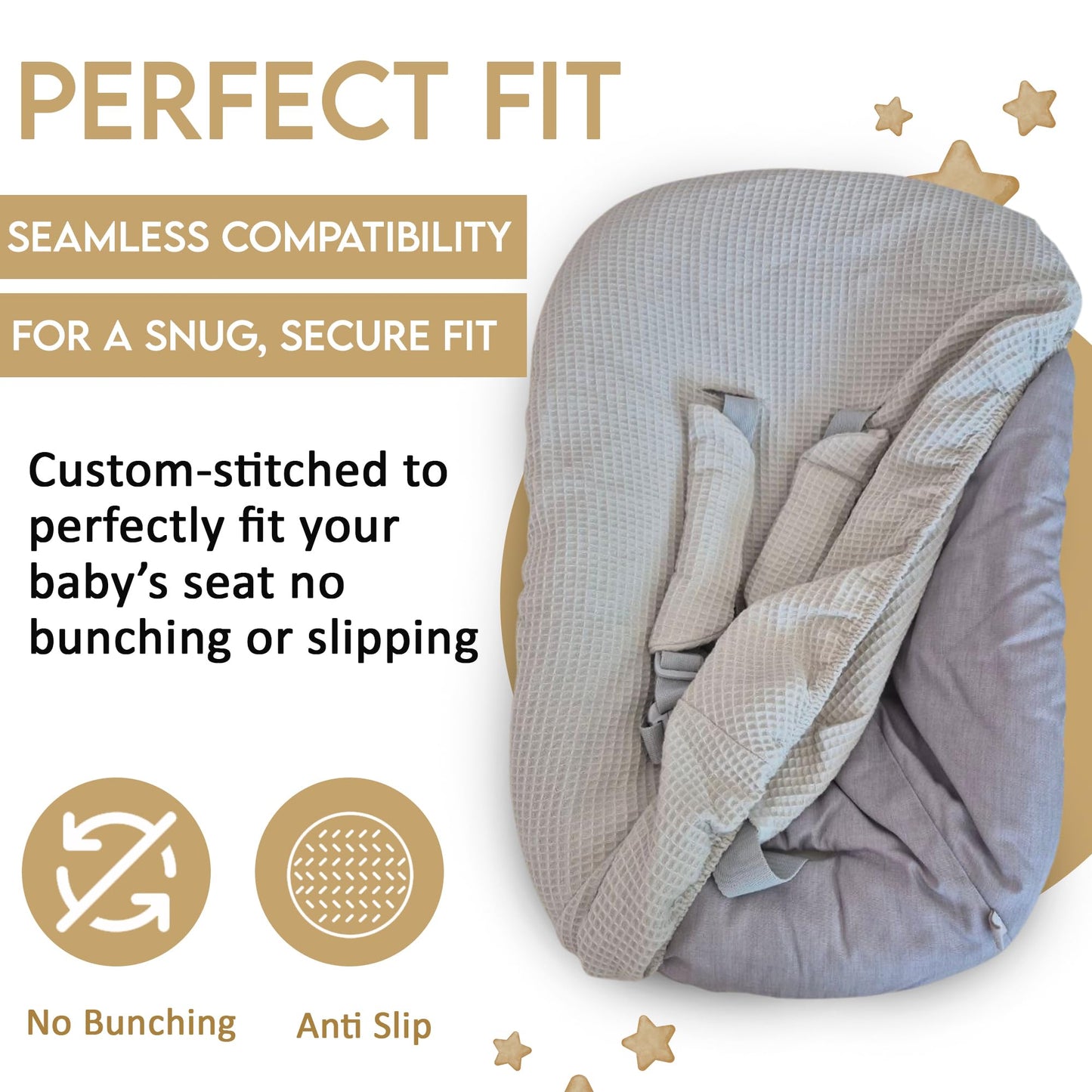Gembebe - Juego de sábanas de algodón compatible con Stokke Tripp Trapp para recién nacido (rosa bebé)