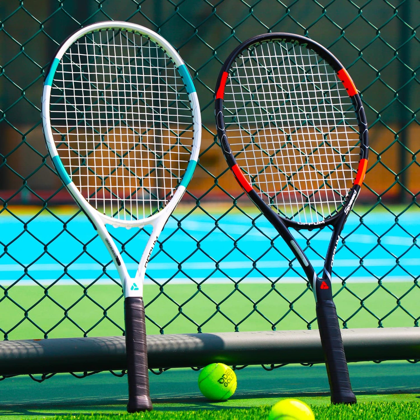 Raquetas de Tenis OPPUM Blancas Profesionales de 27 Pulgadas para Jugadores Principiantes e Intermedios