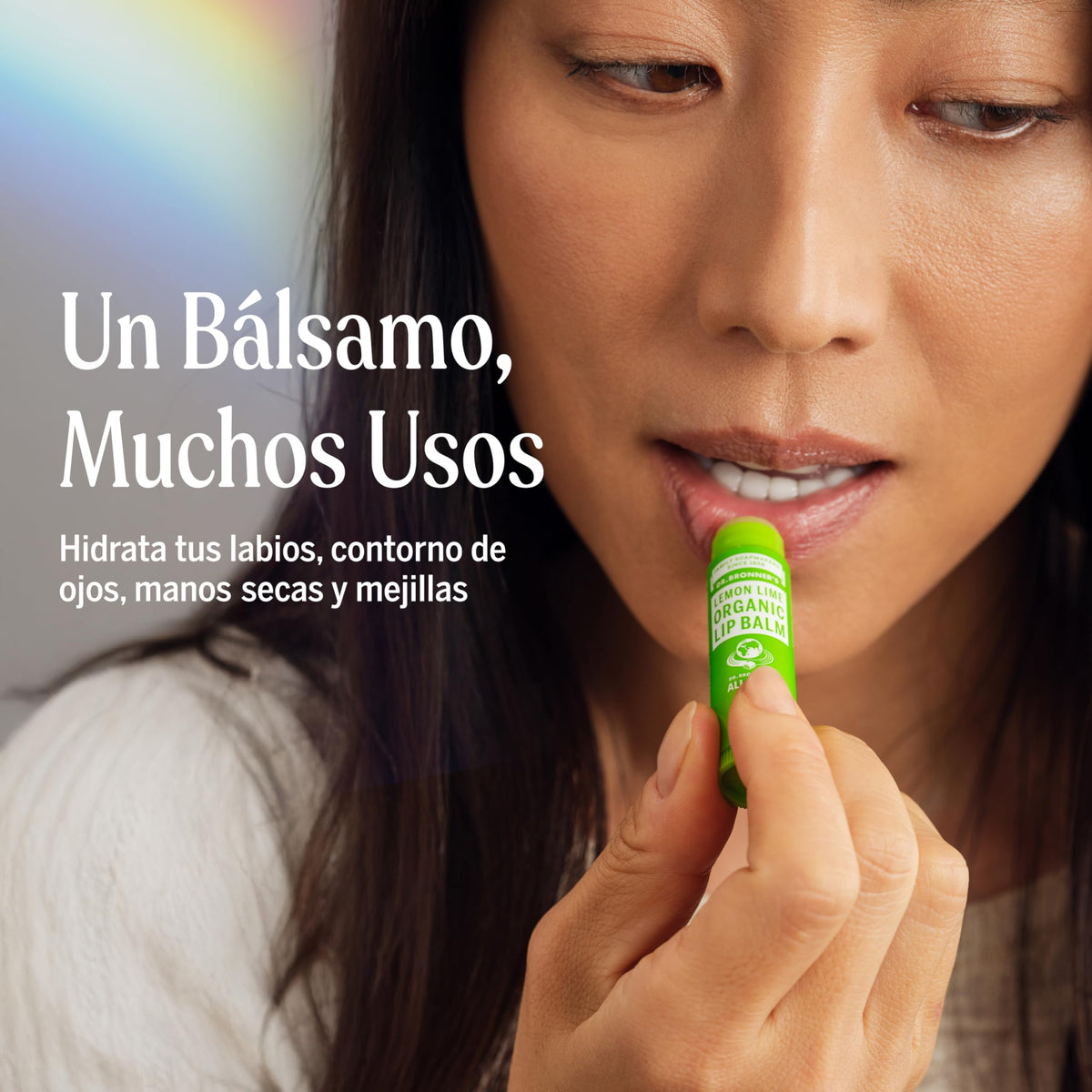 Dr. Bronner's | Bálsamo labial orgánico hidratante y reparador, con aceites esenciales - Lima Limón, 4 g (6 Pack)