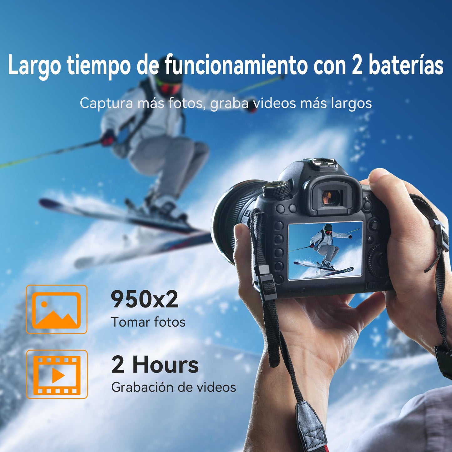 Baterías y Cargador Dual Rápido ENEGON para Canon EOS Kameras réflex Digital