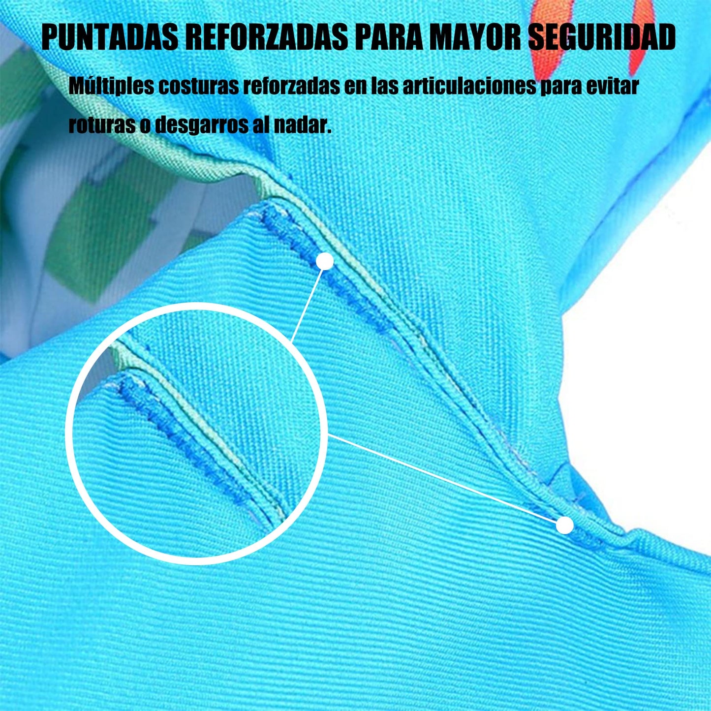 Chaleco Salvavidas MOSU Tiburón para Niños con Flotadores de Brazo para Piscina