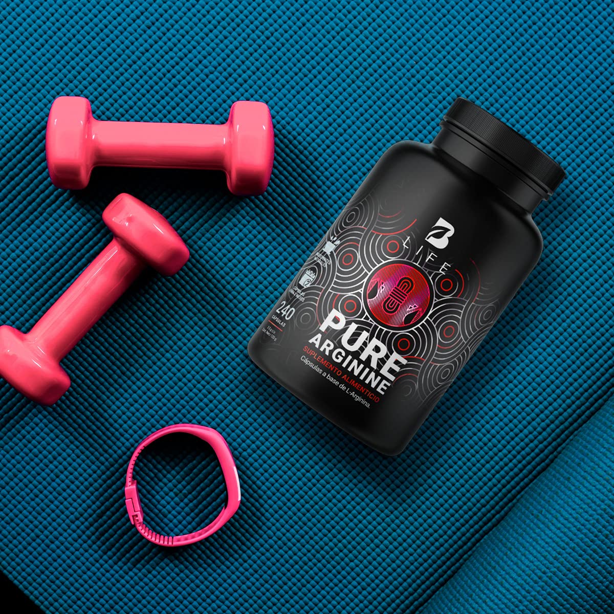L-Arginina 1000 mg 240 Cápsulas. Ingredientes naturales: L-Arginina. Pure Arginine B Life.