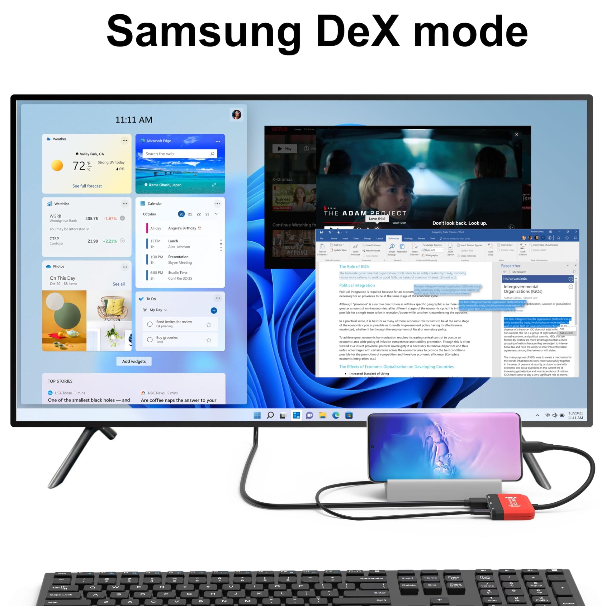 GKEAPZA Dock para Nintendo Switch/OLED, Mini TV Dock 3 en 1 con Puerto 4K HDMI USB 3.0 Carga USB C PD 101W, Base Portátil de Viaje