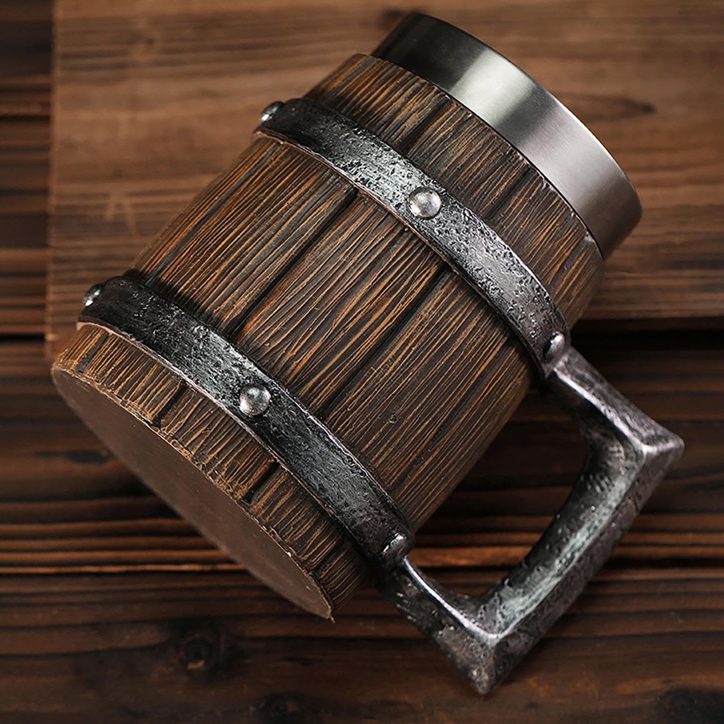 Taza Cerveza PUCHEN café Vikingo Madera para Hombre