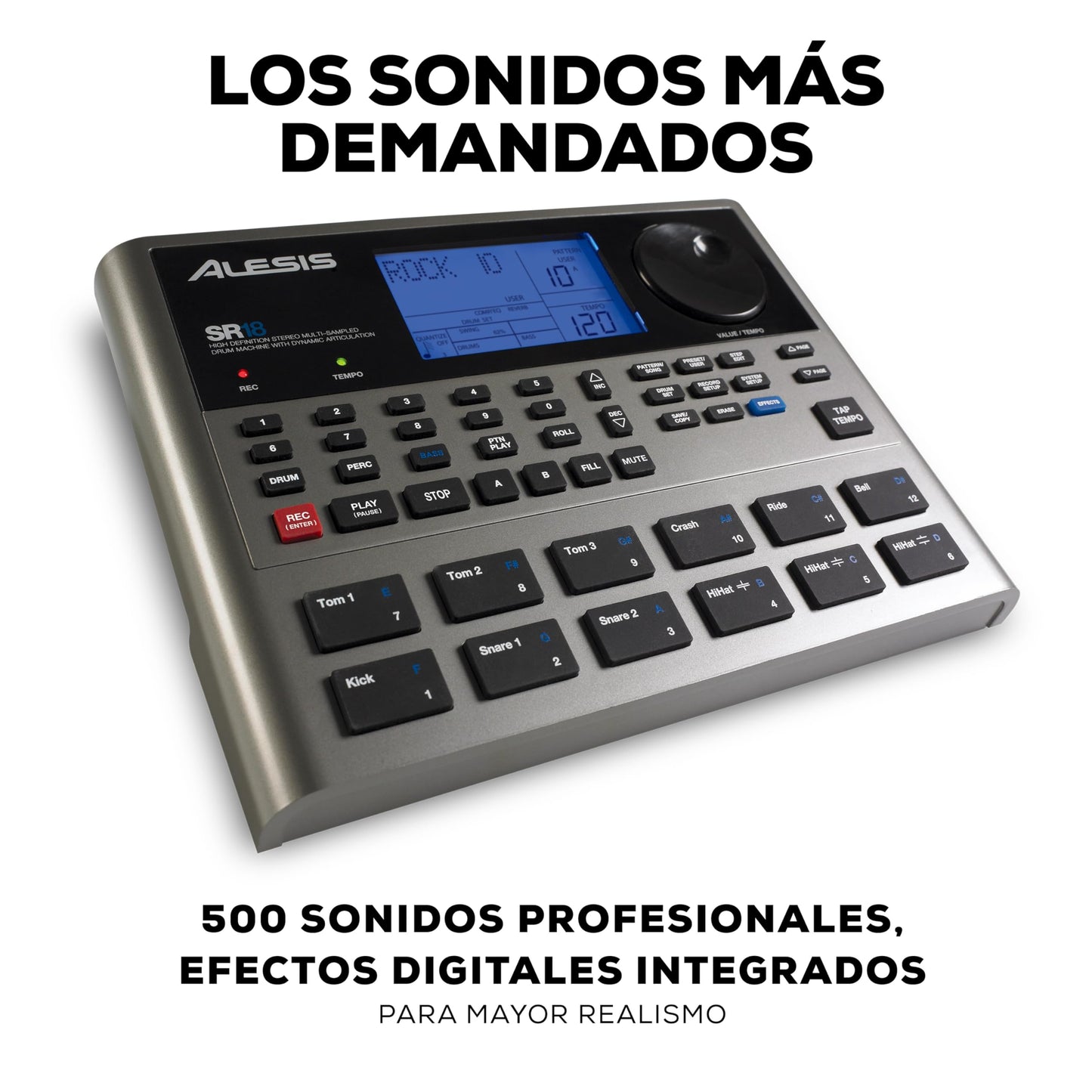 Alesis SR18 - Instrumento de percusión (Gris)