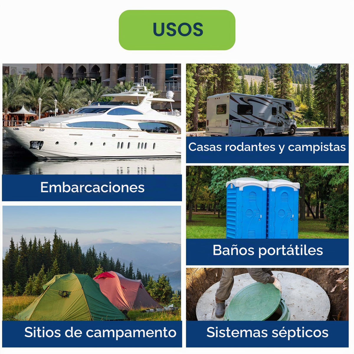 Papel Higiénico Freedom Living Blanco Biodegradable para RV, Camping y Marina