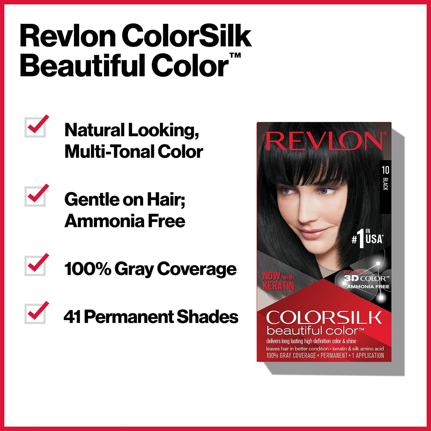 Revlon Colorsilk Beautiful Color, Medium Auburn, 3 Count