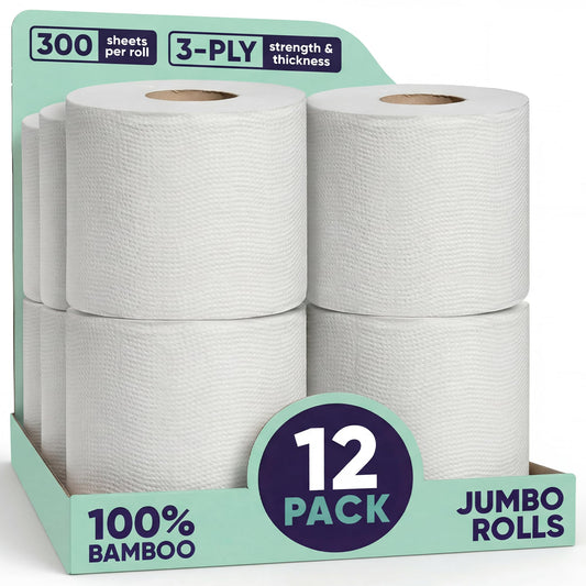 Papel Higiénico de Bambú Cloud Paper Blanco 3 Capas Orgánico Sin Plástico Vegano Certificado FSC