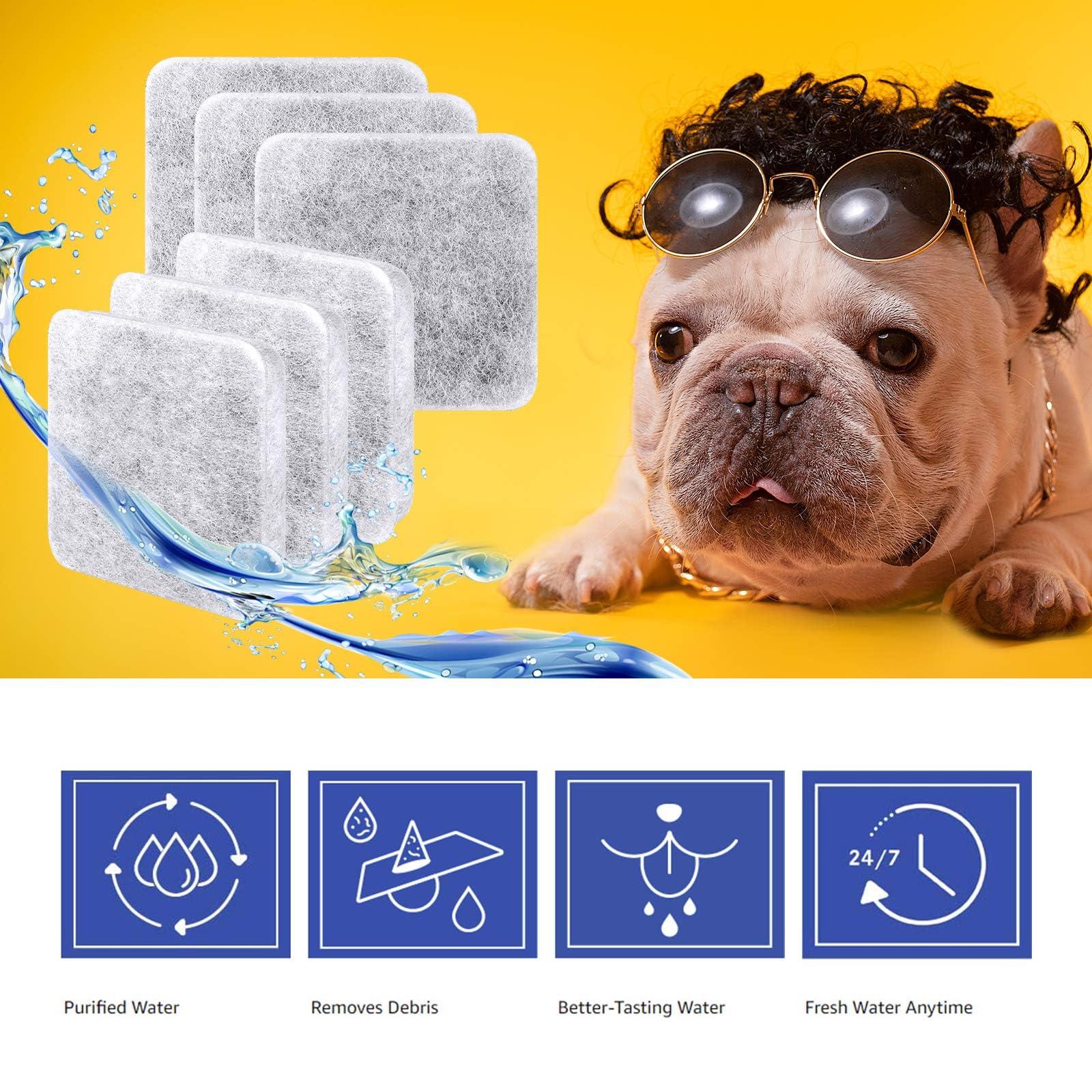 Filtro de Agua MyfatBOSS Compatible con Petmate Replendish Mason Automático para Gatos y Perros