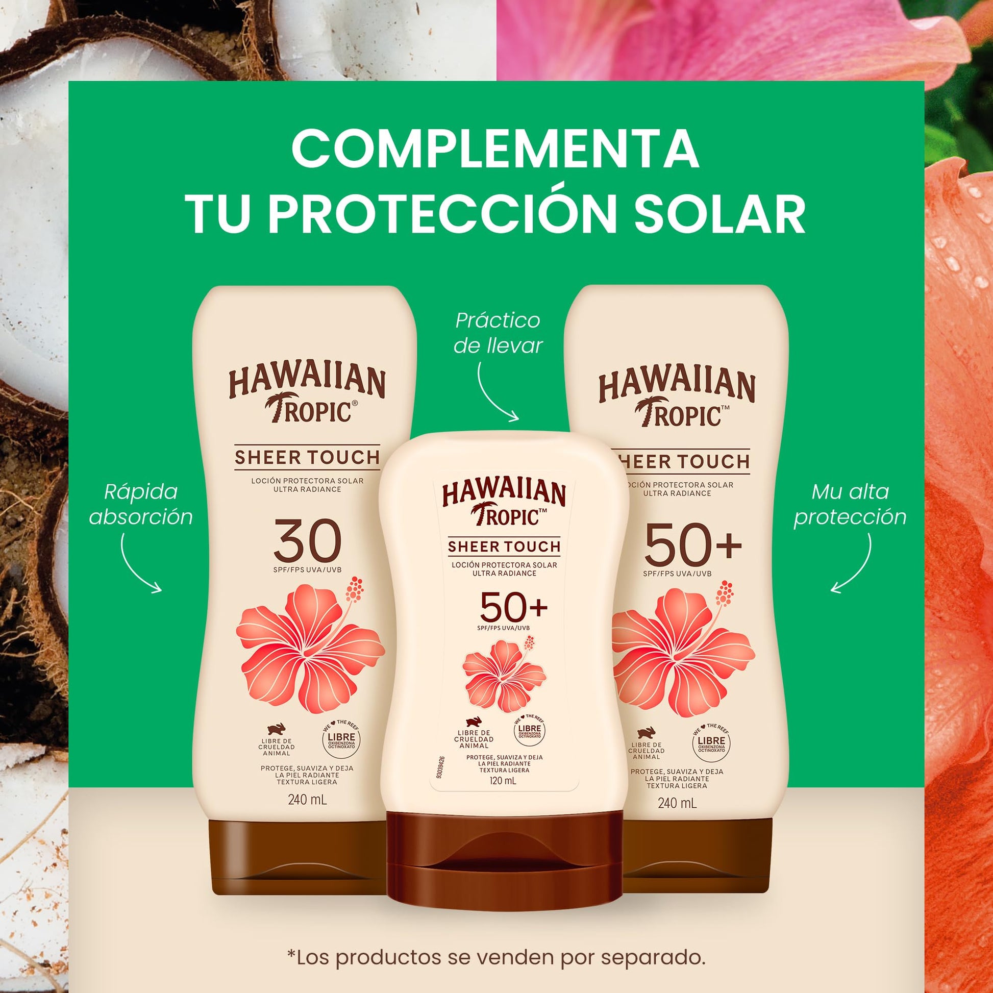 Hawaiian Tropic Sheer Protector Solar 30 FPS Loción de 240ml
