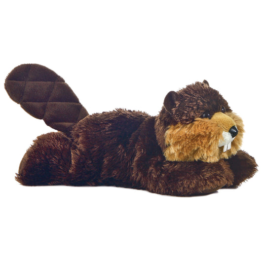 Aurora World Plush - Mini Flopsie - BUILDER the Beaver (8 inch) by Aurora