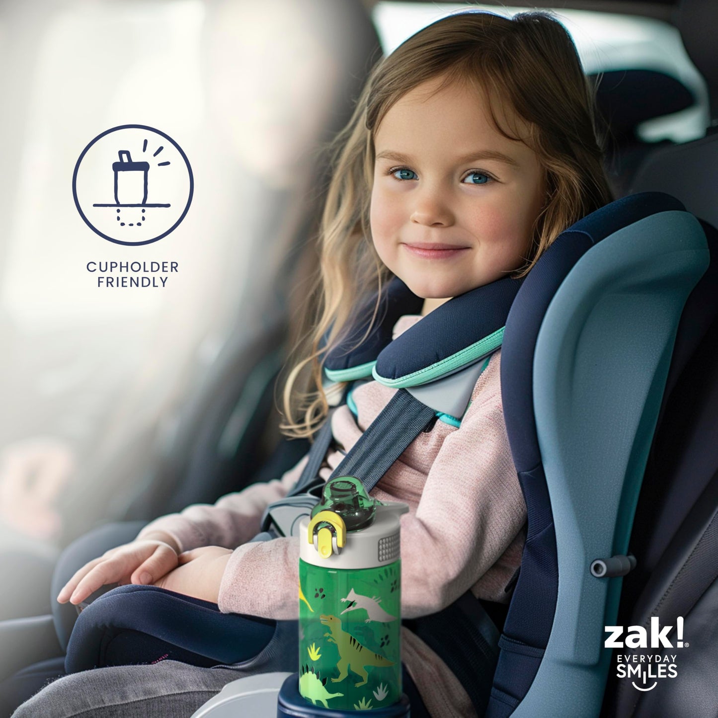 Botella de Agua Zak Designs Patrulla Canina con Popote y Mango a Prueba de Fugas para Niños