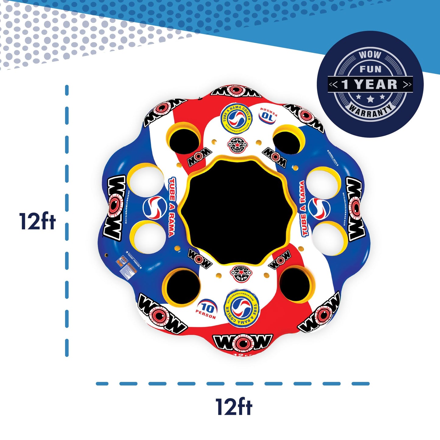 Isla Flotante Inflable WOW Sports A Rama para 10 Personas para Adultos