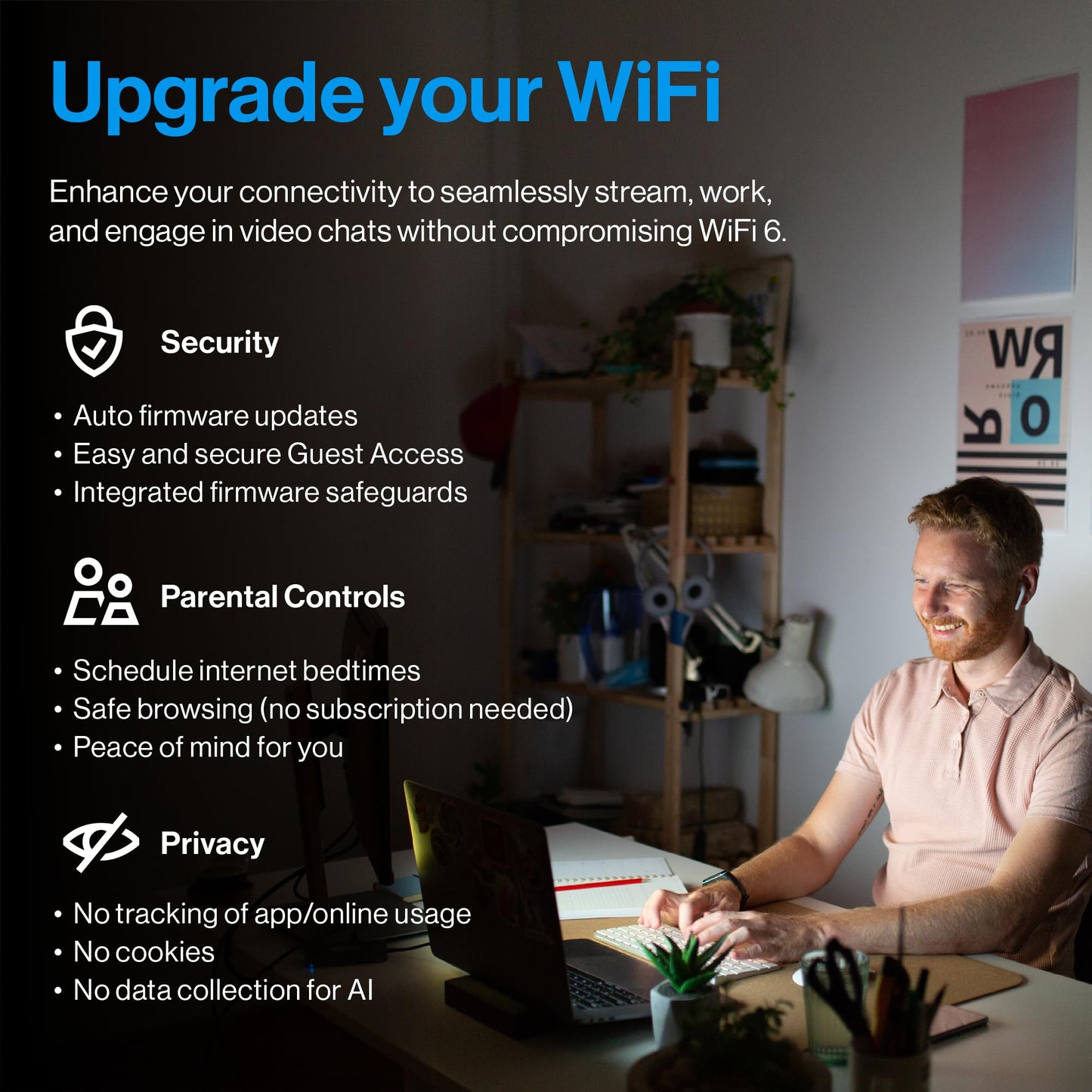 Linksys Multi-Gig Micro Mesh WiFi 6 Router | Conecta más de 100 Dispositivos | Cobertura de 2.000 pies Cuadrados | Velocidades de 3.0 Gbps | No Requiere aplicación | Versión 2024