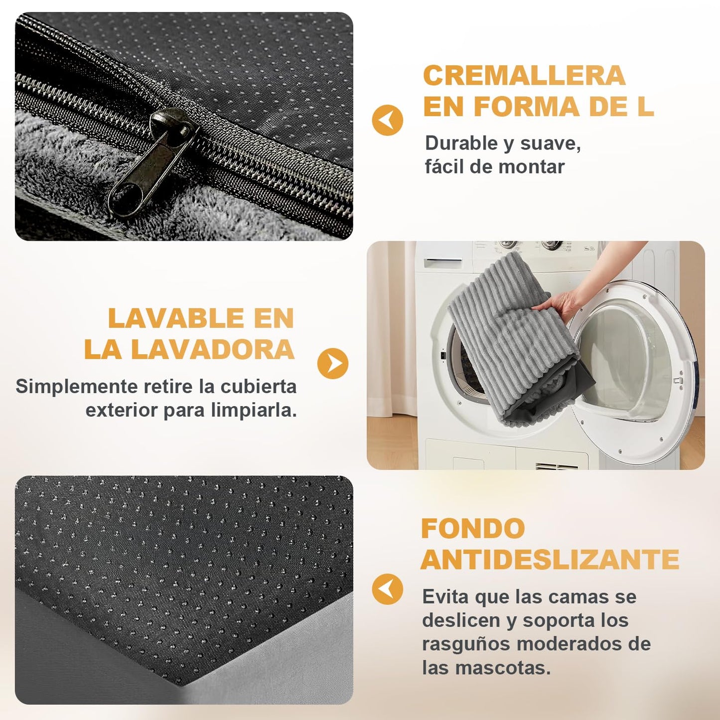 LINGLUCKY Cama para Perros Grande,120cm* 80cm Cama Ortopédica para Perros con Espuma Viscoelástica de Recuperación Lenta,XXL 47in Impermeable de Doble Cara Extraíble y Lavable con Base Antideslizante