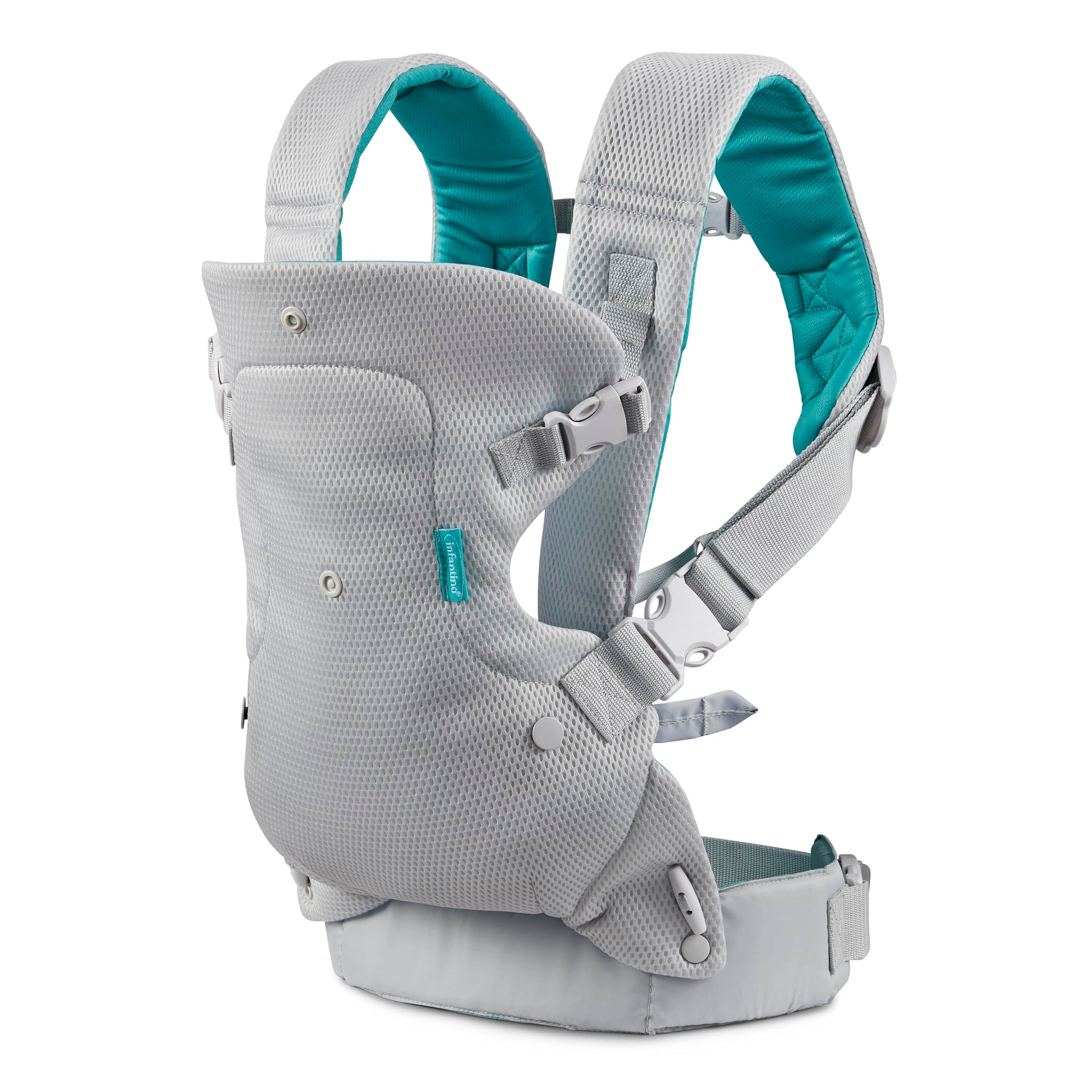 Infantino Flip 4-in-1 Light & Airy Convertible Carrier - Breathable, 4 Positions, Lumbar Support, Adjustable Waist Belt, Head Support, Ergonomic Seat, Adjustable Waistband, Plush Straps