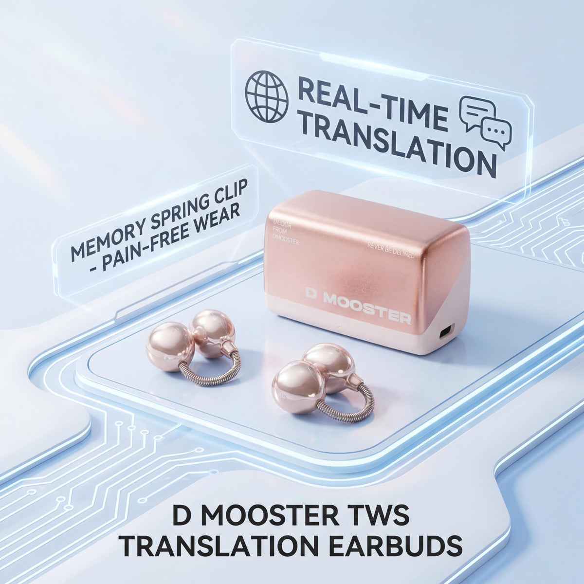 Auriculares Inalámbricos KERHAND Rosa Clip Oído Abierto