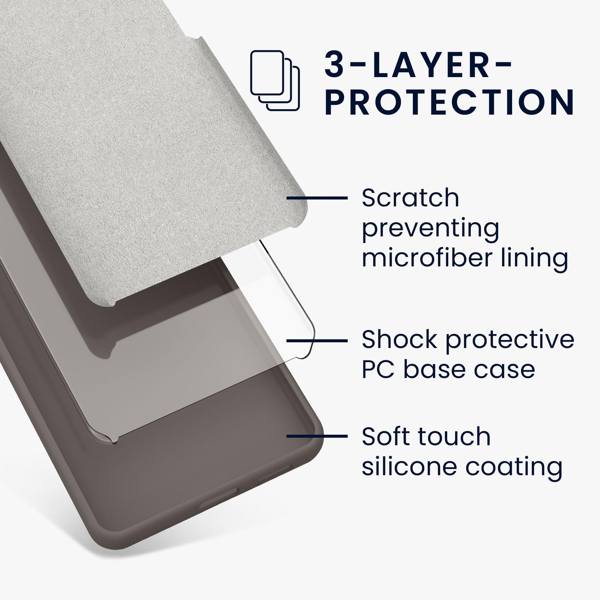 kwmobile Carcasa Compatible con Google Pixel 7a Funda - Case TPU y Silicona antigolpes - Apto Carga inalámbrica - Polvo de Piedra