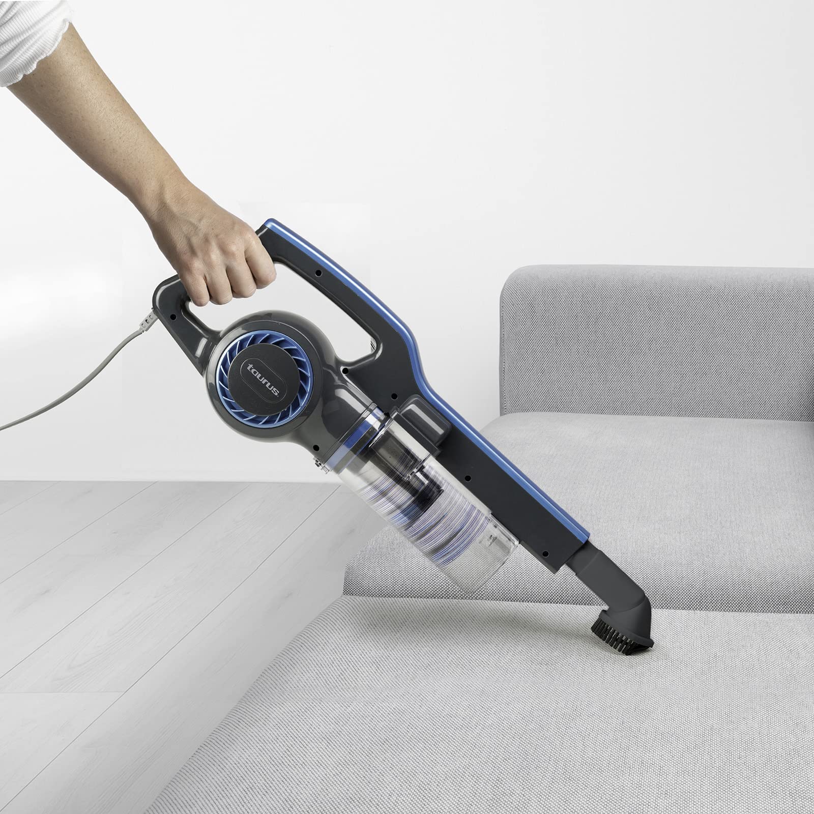 Taurus Liberty | Aspiradora Vertical Ciclónica 3 en 1 | Aspiradora de Mano Ligera | Cable 6 Metros | 800 ml de Capacidad | 3 Sistemas de Filtrado HEPA | Accesorios incluidos | Funcional y Versátil