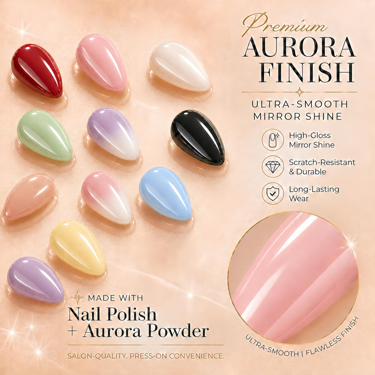 SXVME Uñas postizas cortas almendradas color rosa nude cromado, uñas postizas lindas con acabado brillante y diseño de espejo, uñas postizas stiletto con purpurina brillante, uñas de gel.