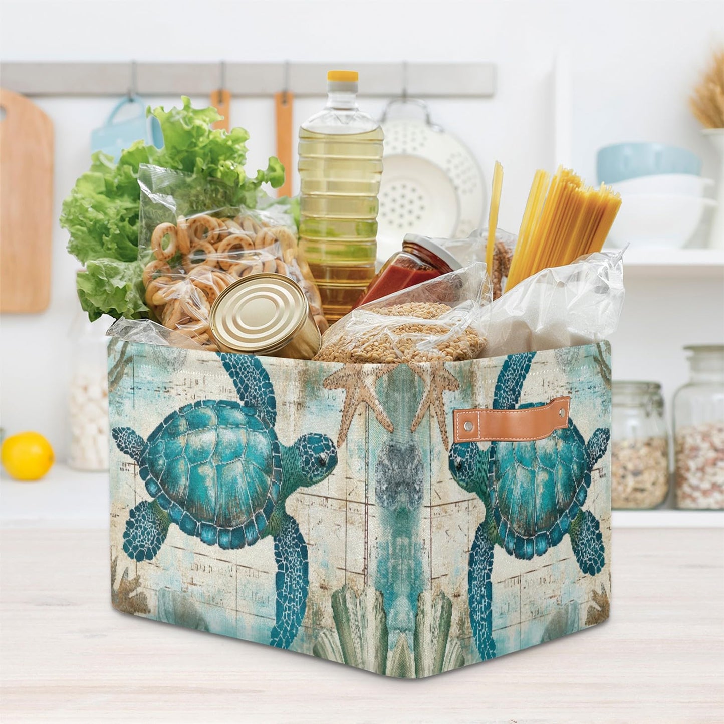 Cesta de almacenamiento de madera con diseño de bandera americana, diseño patriótico de gran tamaño, caja de almacenamiento con asas, plegable, estante de tela, cesta organizadora para guardería y dormitorio