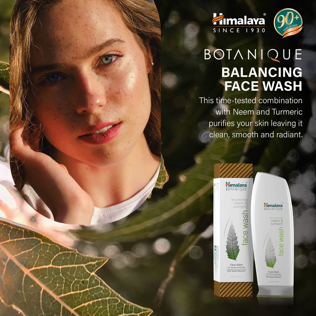 Himalaya Neem & Tumeric Face Wash and Cleanser, 150ml/5.07Fl Oz