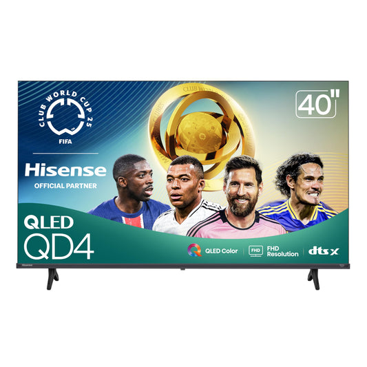 Hisense Serie QD4 QLED FHD Smart Fire TV de 40 Pulgadas (40QD4QF, Modelo 2025) - Color de Punto cuántico, DTS Virtual: X, Alexa Integrado, diseño de Bisel Delgado