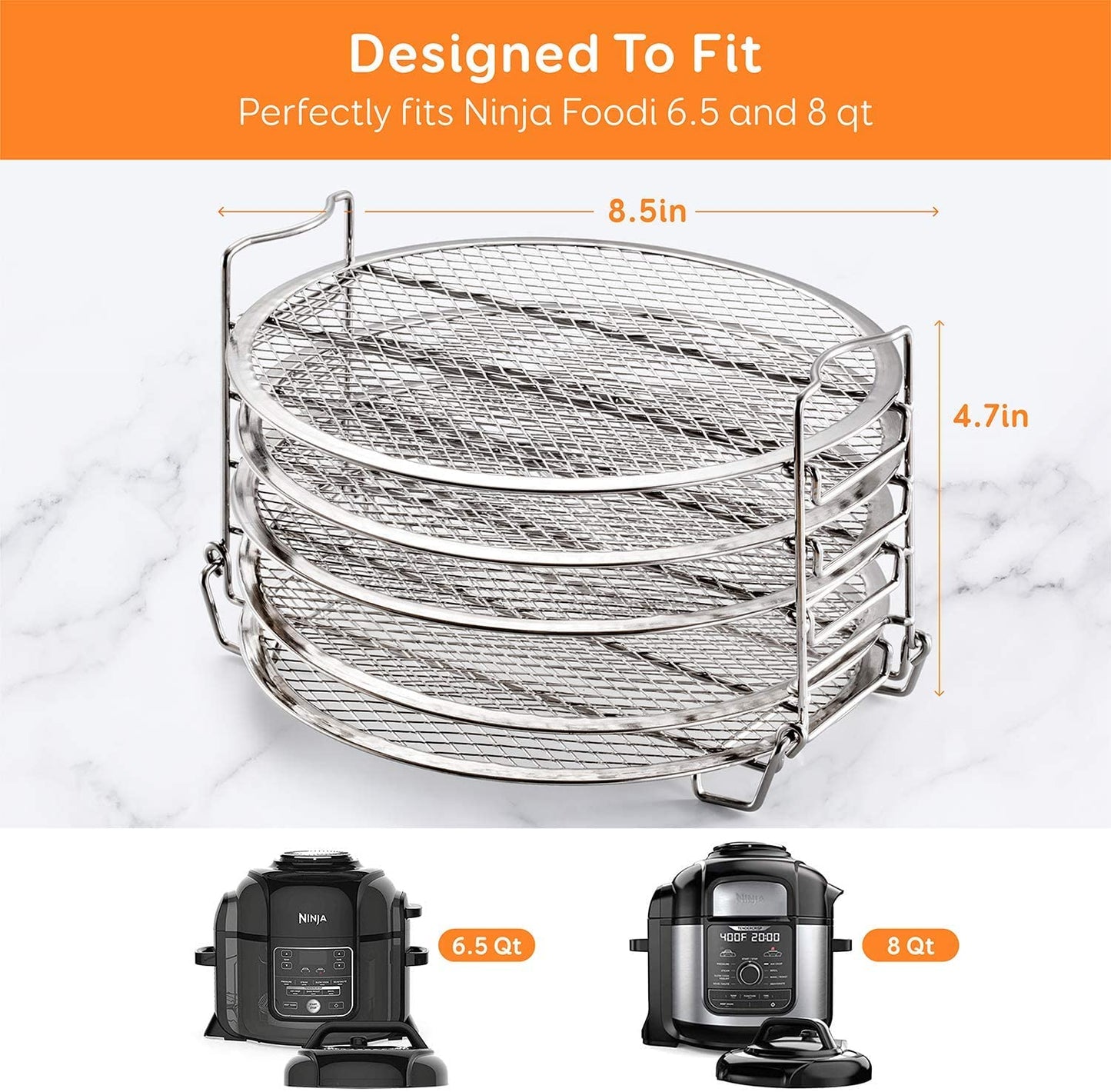 Goldlion deshidratador rack compatible con Ninja Foodi olla de presión y freidora de aire 6.5 y 8 cuartos