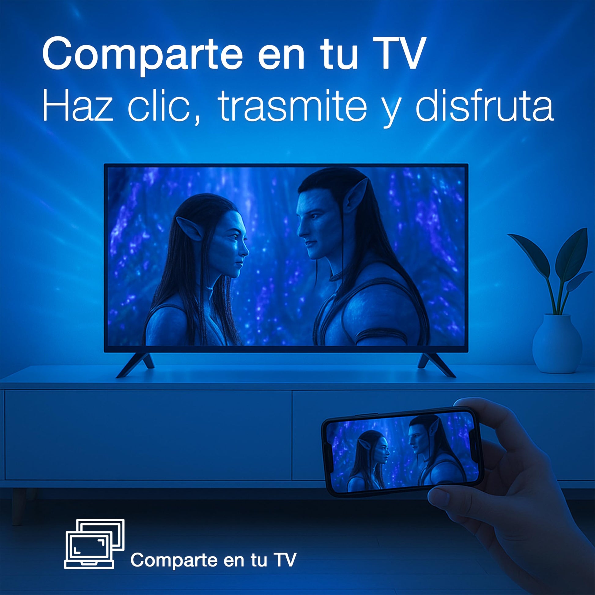Televisión Pantalla 55 Pulgadas JVC Roku TV 4K UHD SI55URF