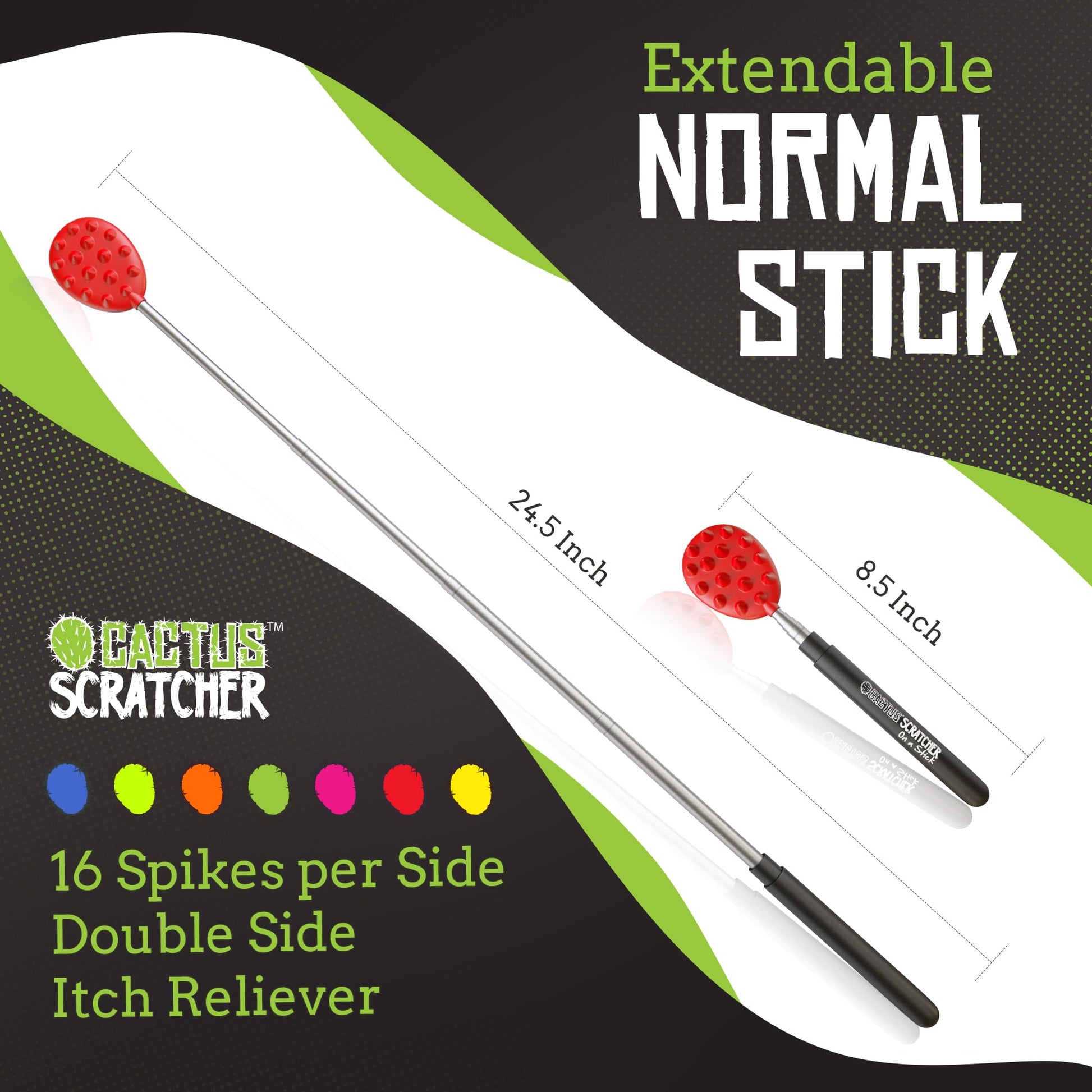 Rascador para la Espalda Cactus ABS Grande Retráctil 5 Secciones para Hombre y Mujer