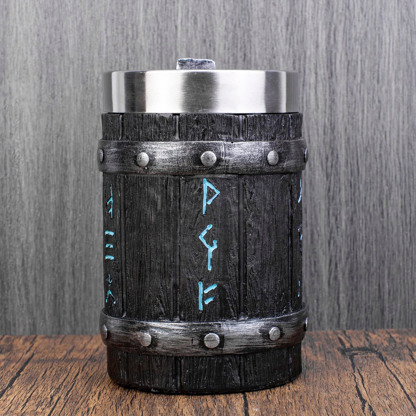 KTOTKMOTA - Taza de martillo nórdico vikingo, con revestimiento de acero inoxidable, jarra de cerveza de resina, decoración nórdica, taza de jugo de leche de café, 20 onzas