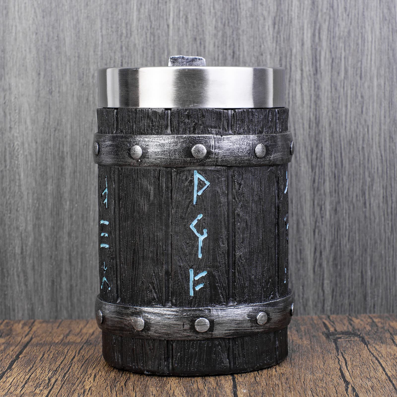 KTOTKMOTA - Taza de martillo nórdico vikingo, con revestimiento de acero inoxidable, jarra de cerveza de resina, decoración nórdica, taza de jugo de leche de café, 20 onzas