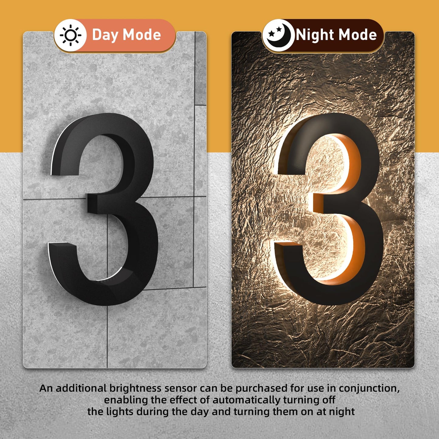 Números de Casa MIDIT Acero Inoxidable LED Retroiluminados