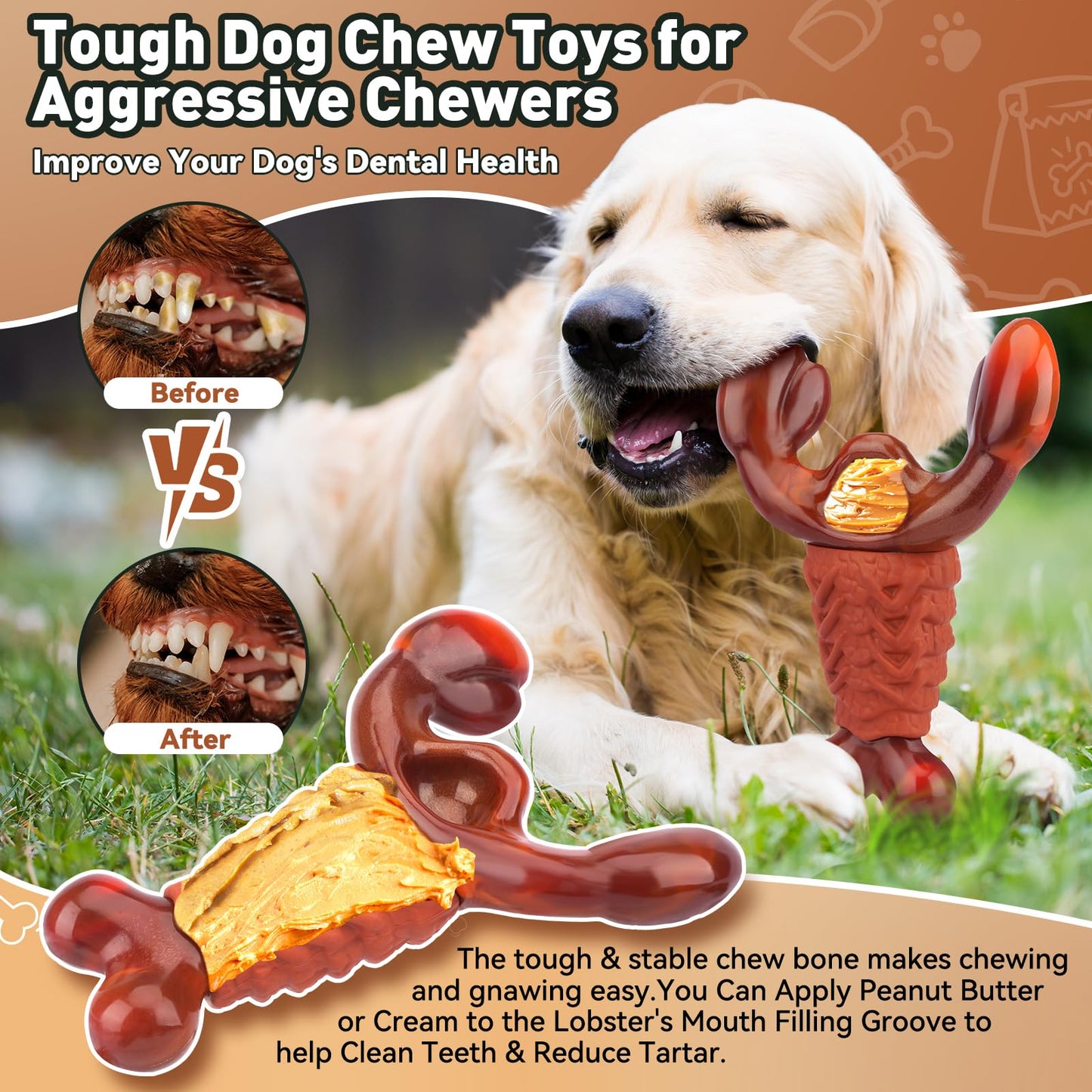Juguetes para perros para masticadores agresivos, juguetes interactivos para masticar perros grandes, juguetes indestructibles para perros chirriantes para mantenerlos ocupados, juguetes duros para