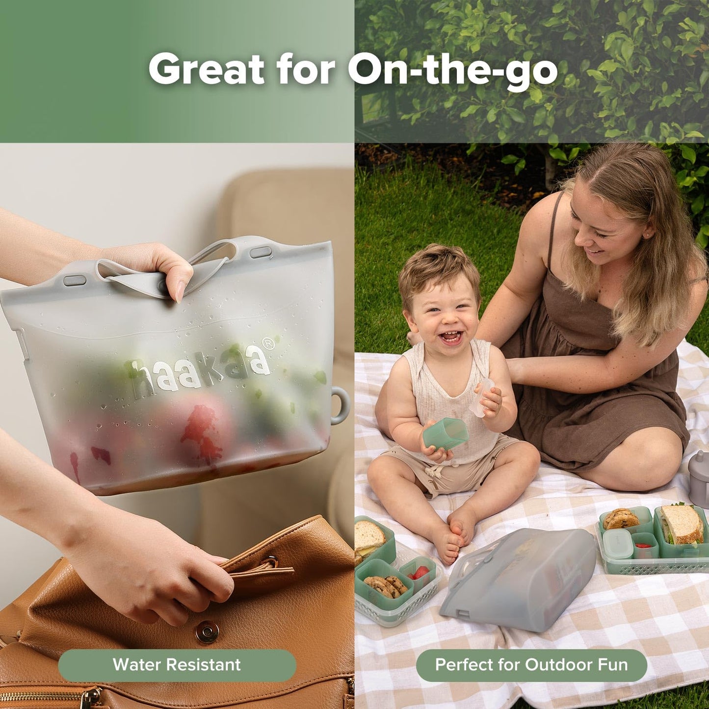 Haakaa - Bolsa de silicona para vaporizador y esterilizador, 2000 ml, bolsas de vapor reutilizables de gran capacidad para biberones, bombas de leche, accesorios, chupetes, mordedores, ideales para el
