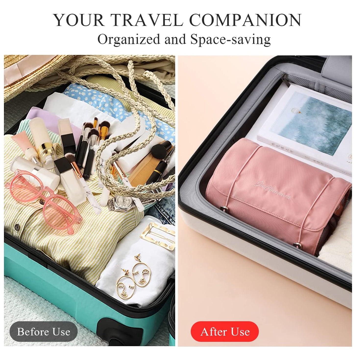 LumiSyne 4 En 1 Bolsa De Cosméticos Desmontable Bolsa De Aseo Colgante Et Enrollable Neceser De Viaje Bolsa De Maquillaje De Malla Portátil Plegable Bolsa De Aseo Neceser De Maquillaje Impermeable