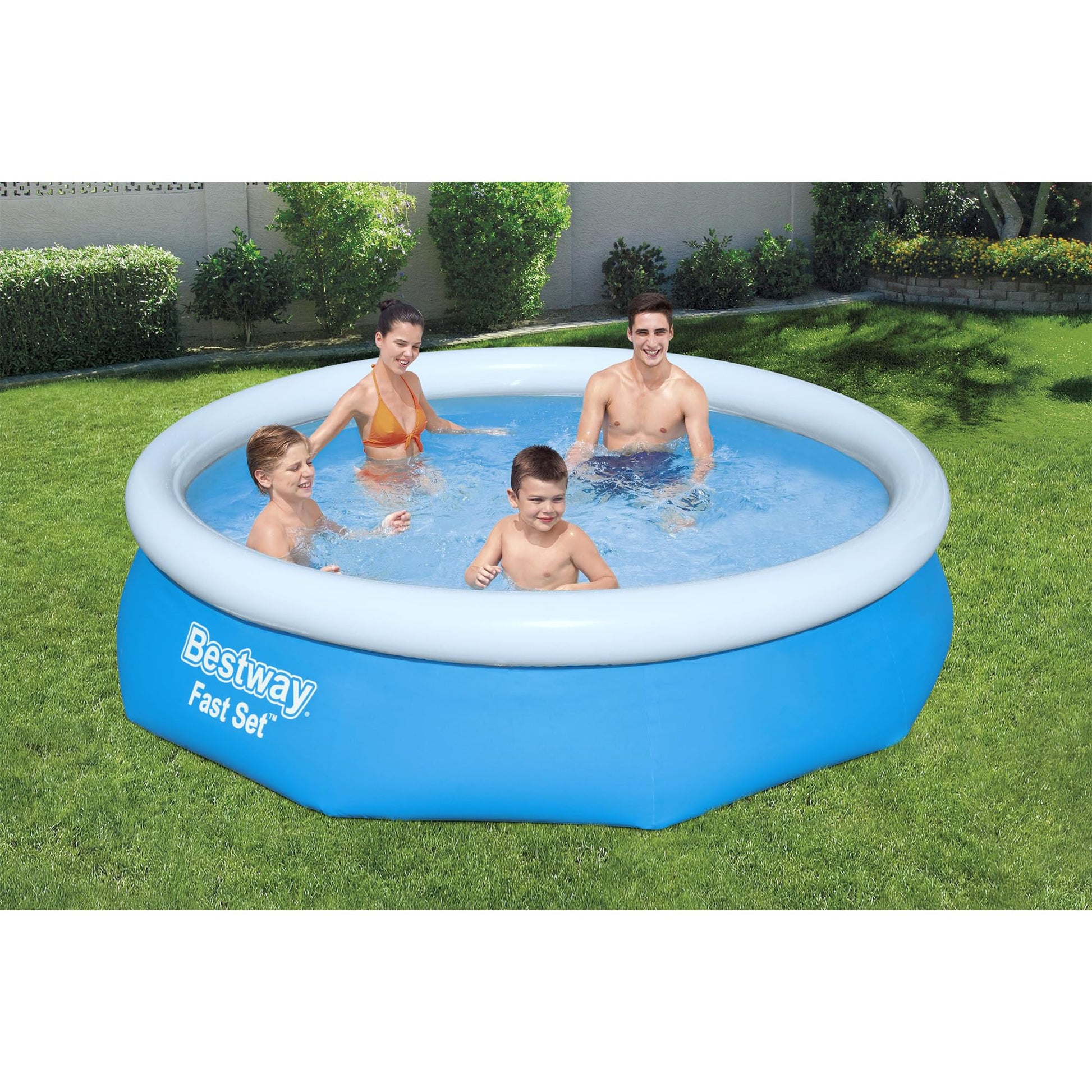 Bestway Fast Set 10' x 30" Above Ground Pool Set, Blue