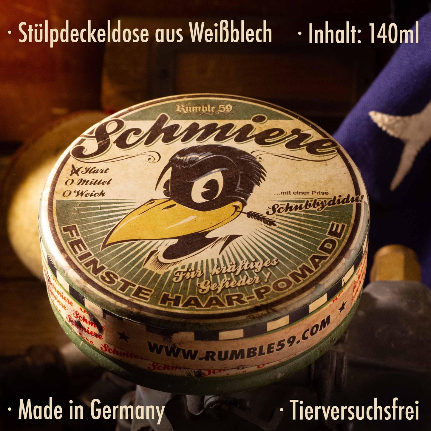 Rumble 59 Schmiere Hart (Hard) Hair Grease Pomade by Rumble59 Schmiere